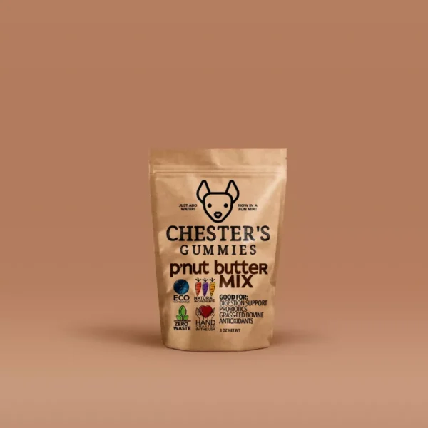 CHESTER'S PEANUT BUTTER GUMMY MIX DOG TREAT