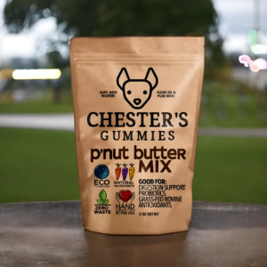 Chester's Peanut Butter Gummy Mix Dog Treat - Healthy Probiotic Dog Treats